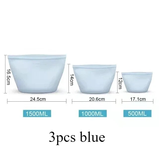 Reusable Silicone Food Storage Bags (3-Pack)