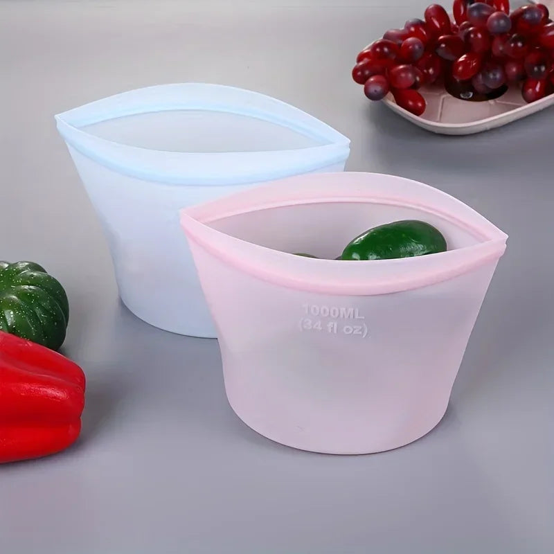 Reusable Silicone Food Storage Bags (3-Pack)