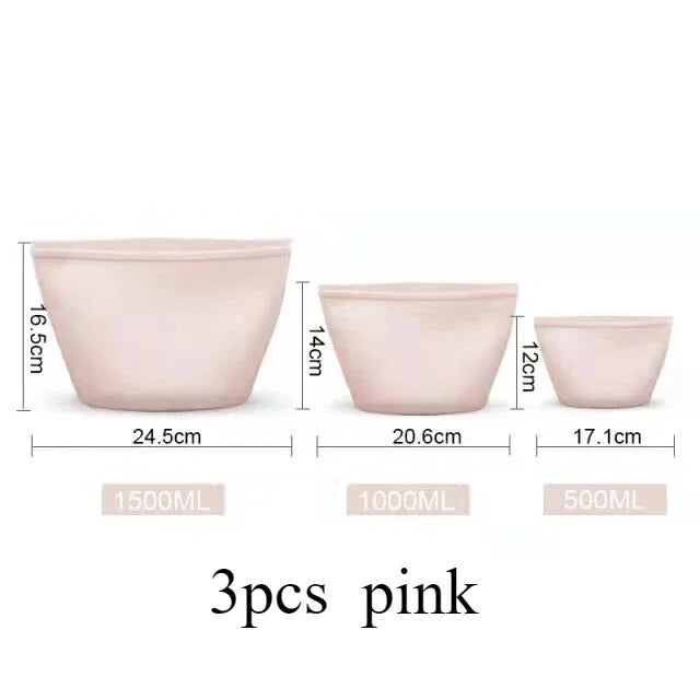 Reusable Silicone Food Storage Bags (3-Pack)