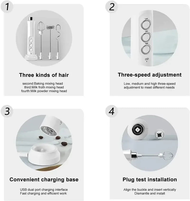 Rechargeable Milk Frother