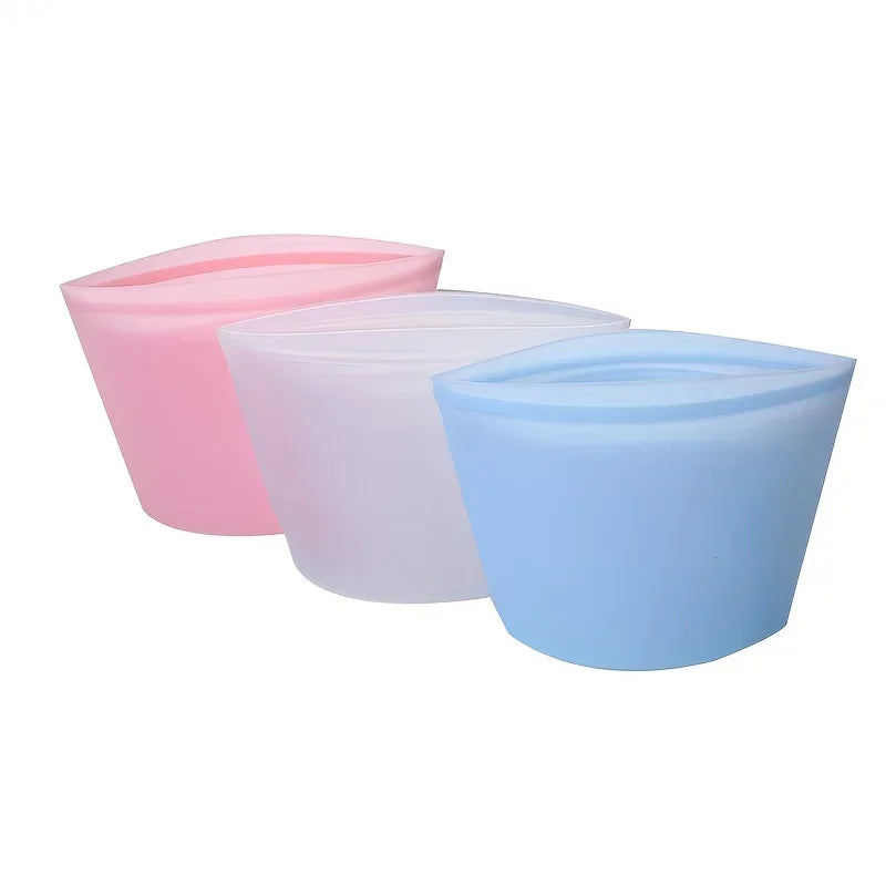 Reusable Silicone Food Storage Bags (3-Pack)