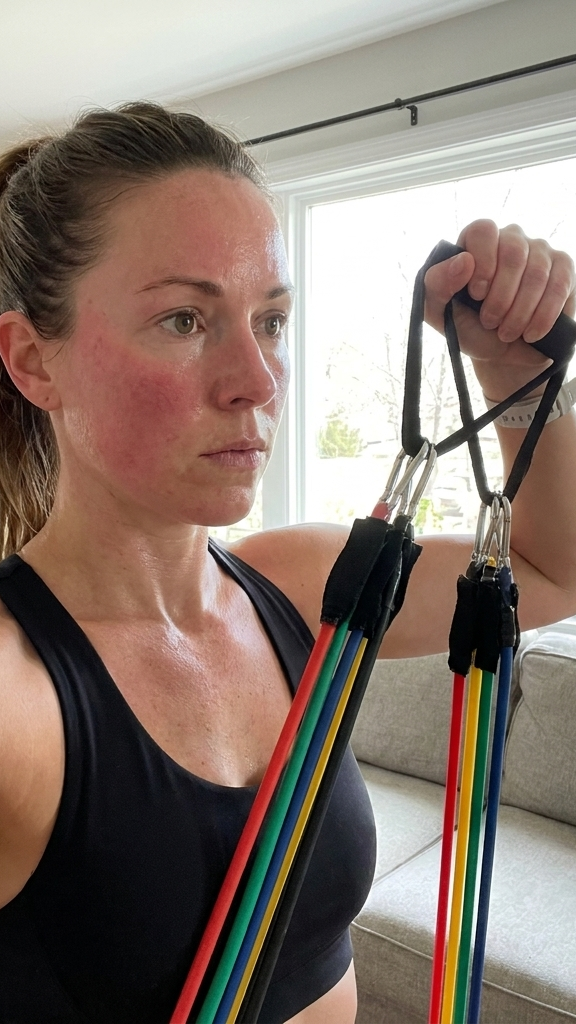 ZuZu's customer training with the 11-piece resistance bands set
